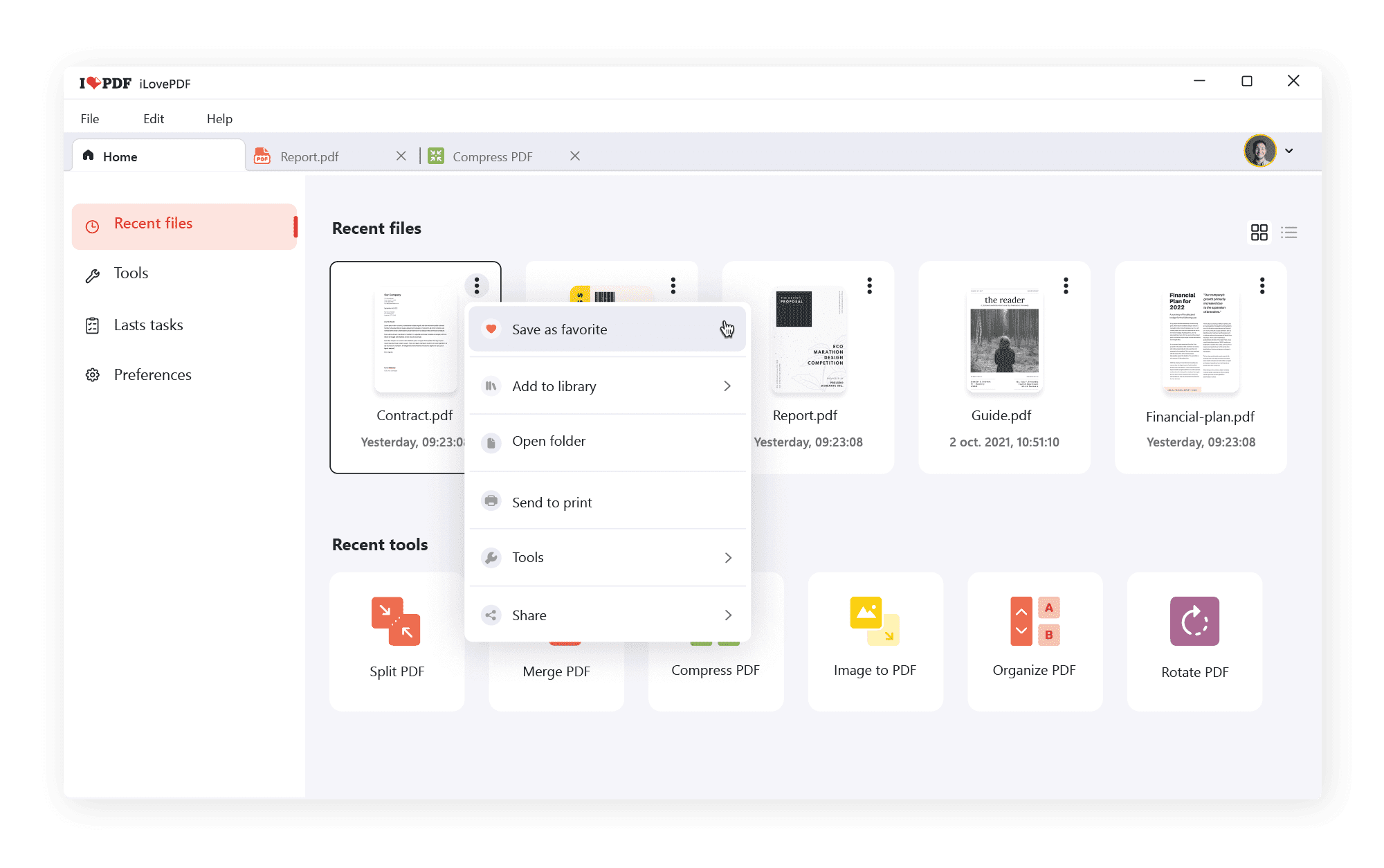 iLovePDF Desktop Preview